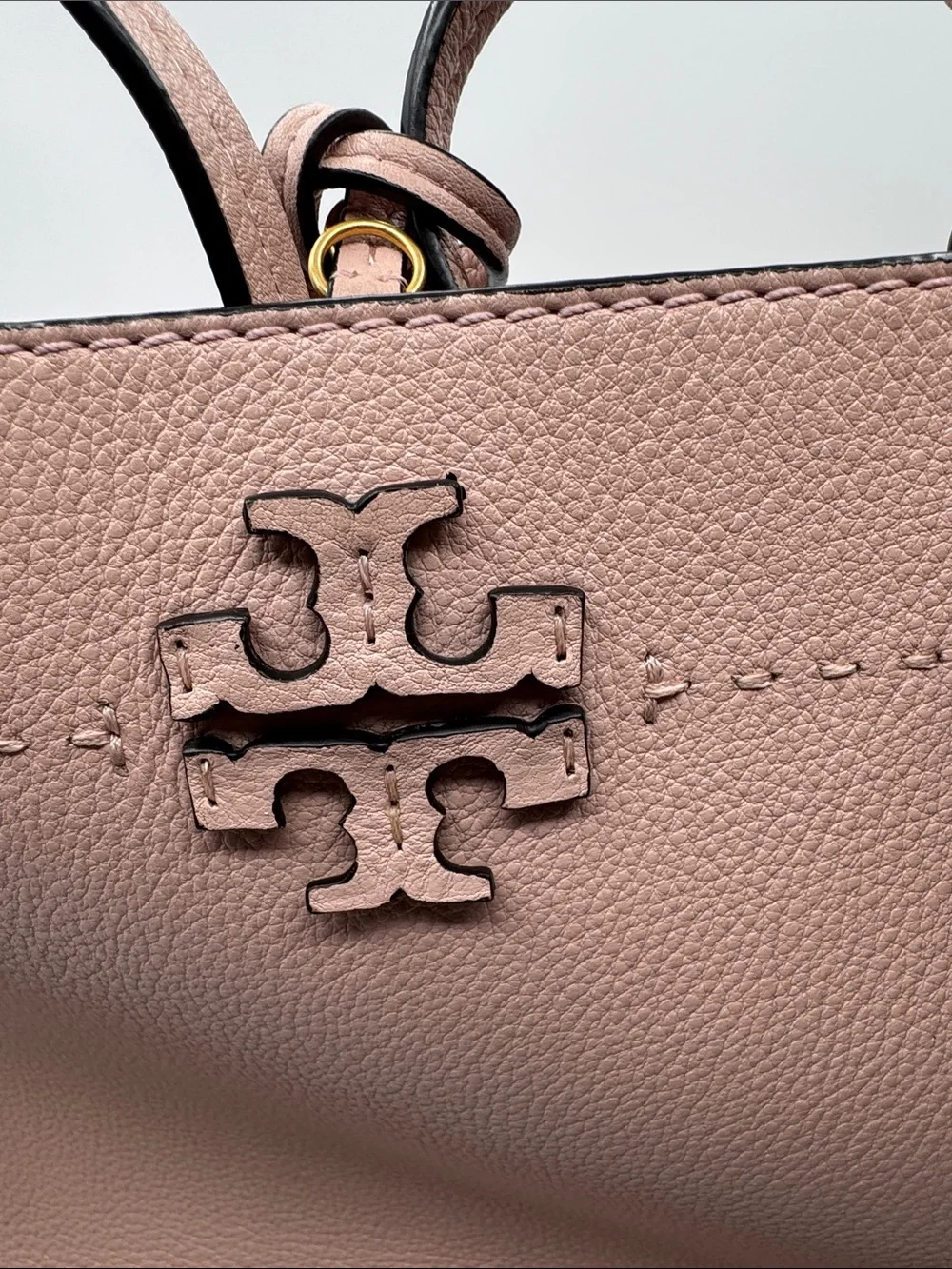 Tory Burch McGraw Leather Tote Dusty Pink